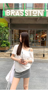 three-piece T-shirt sleeveless skirt set (3 SET)