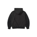 Grid hoodie / Washed black