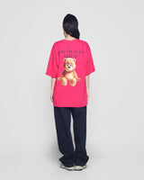 25FW ACベアベーシックロゴ半袖Tシャツ ホットピンク