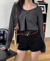 [F/W] Knit crop cardgian(3color)