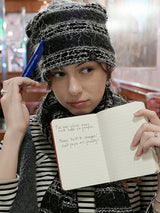 Sof Knit Hat&Neck Warmer_Melange Grey