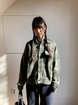 [unisex] ディルカリウォッシングカラーニットジャケットカーディガン