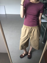 Wheel Cargo Bermuda Pants (3color)