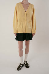 Nuts v-neck cardigan_butter