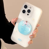 サマーブルーアップルムードストラップジェリー iPhone ケース