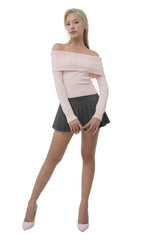 Canelé fake pocket skirt, Black