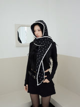 Smile quilted hat muffler