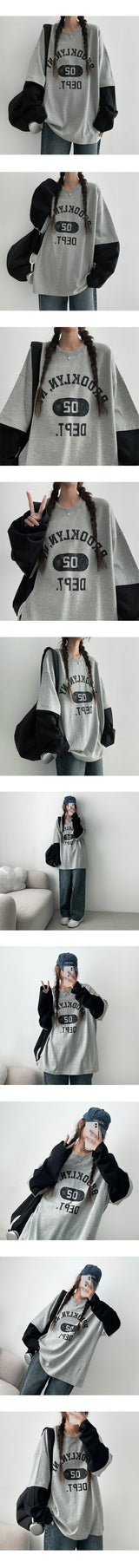 デヴィムオーバーフィットレイヤード長袖Tシャツ (3 colors)