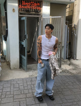 No.1311 snap henryneck sleeveless (3color)