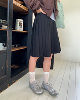 Lersha pleated midi wide skirt