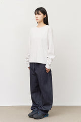 リブクロップ長袖Tシャツ