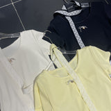 レースペプラムリボンミニTシャツ