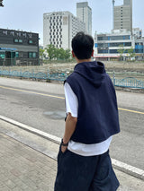 Semi crop hood vest