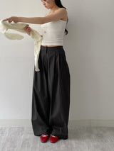 Twill Balloon Fit Wide Pants