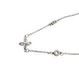 Vintage Silver Crystal Flower Bracelet