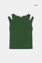 Eos cut-out ribbed sleeveless top