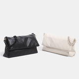 Geometric Pleated Quilted Chain Bag