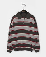 Kipek Stripe Color PK Collar Knitwear