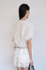 Organza Puff Top (Ivory)
