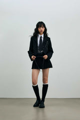 スカーレットプリーツスカートパンツ / BLACK
