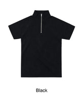 Carter Ribbed Half-Zip Short Sleeve Tee