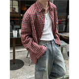 【S/S】シアサッカーチェックシャツ(3color)