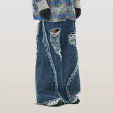 RELABEL 23AW スプリットビッグデストロイドウォッシュジーンズ