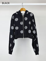 DOT HOOD ZIP-UP (2C)