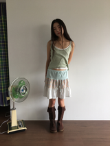 Slough punched sleeveless top (3color)