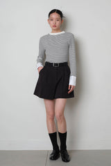 Cotton Twill Shorts_Black