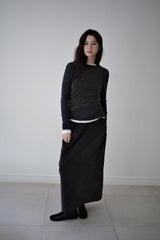 Corduroy maxi skirt, Charcoal