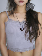 [HEART] ロピーネックレス (Red brown)