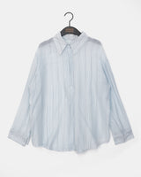 Netin Overfit See-Through Stripe Shirt
