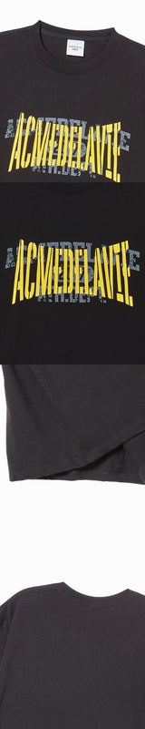 25FW DOUBLE LAYER LOGO WIDE SHORT SLEEVE T-SHIRT BLACK