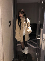 [MADE/Quilted Lining] マヌフラッフィーファーハーフキルティングコート