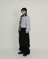 Kuro banding snap pocket wide fit washed pants