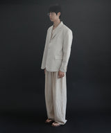 [DOJINOI] LINEN WIDE PANTS OATMEAL