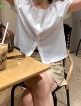 Weekly Wrinkle Shirring Blouse / 2 colors