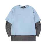 Flame Star Layered Long Sleeve T Pigment Light Blue