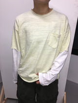 ポケットレイヤードロングスリーブTシャツ (6c)