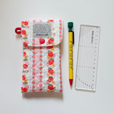 Pencil Pouch_Quilted Red Strawberry