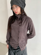 Silteto Button Collar Knit Cardigan