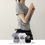 Paris ✨ Emotional Photo Printing Side Shirring Short-Sleeved T-Shirt