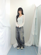 V cut light button t