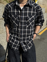 Autumn double check shirt