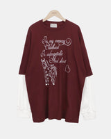 ドリンオーバーサイズレイヤード長袖Tシャツ