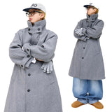 Oversized Wool Balmacaan Coat