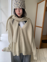 ペッスルVネックカーディガンマフラーセット（3c）