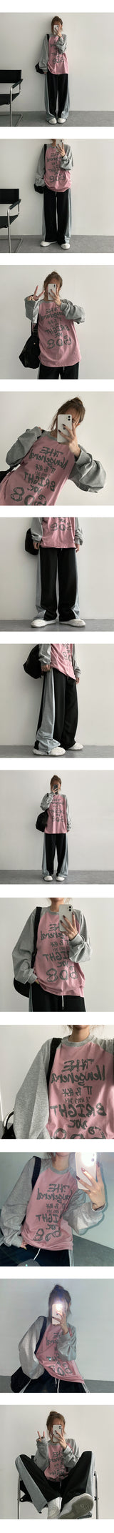 Doble Side Coloring Wide Sweatpants