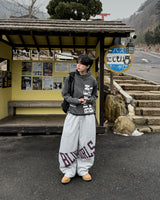 レノンレタリングワイドスウェットパンツ